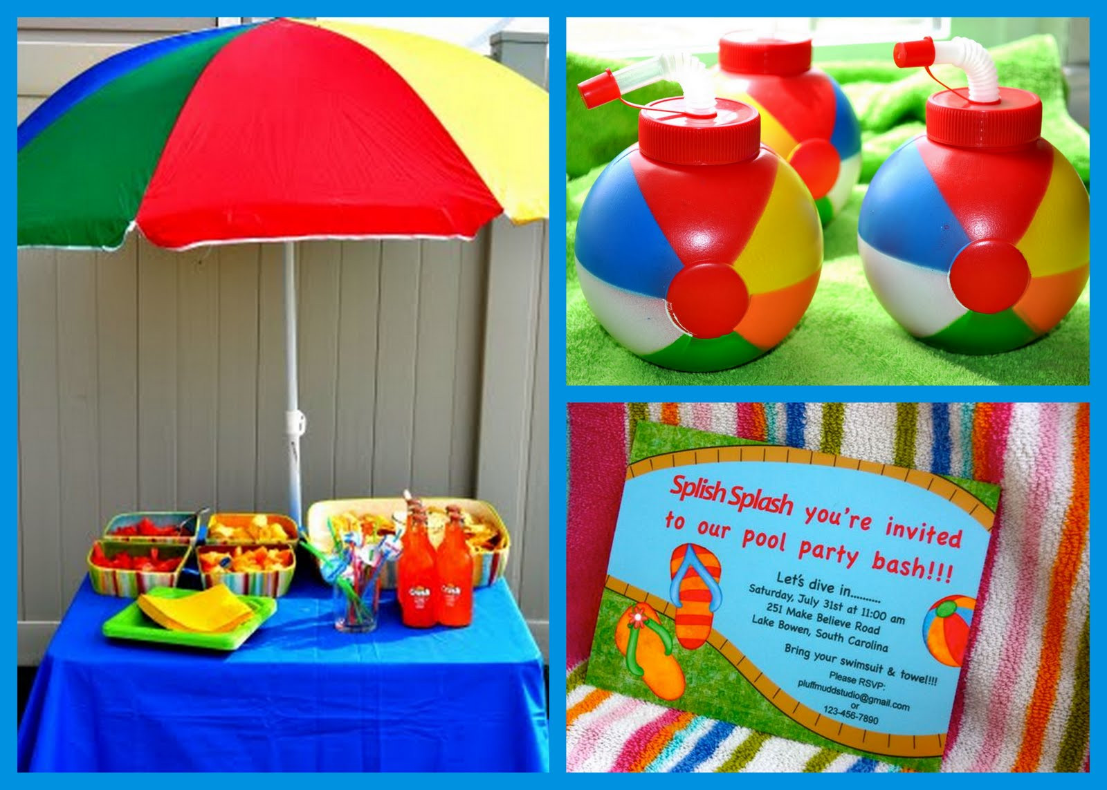 Pool Party Centerpieces Ideas
 Pluff Mudd Studio Pool Party
