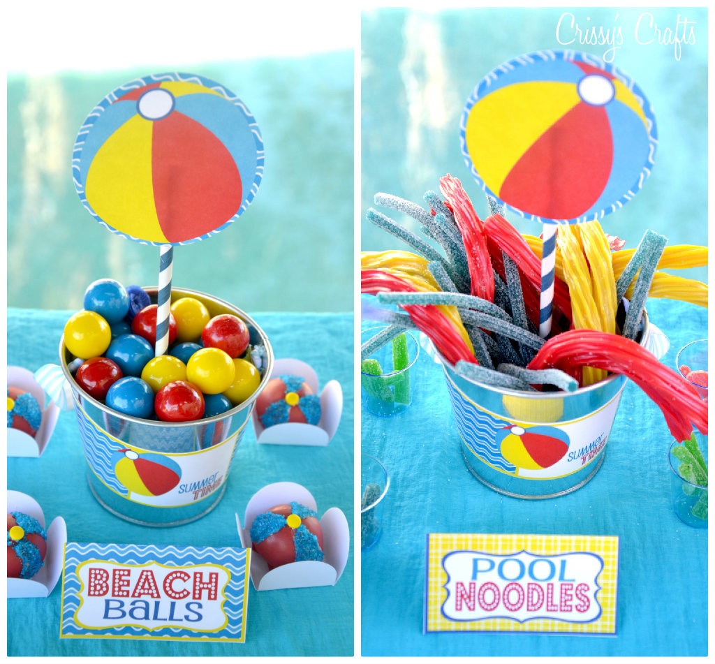 Pool Party Centerpieces Ideas
 Crissy s Crafts School s Out SPLISH SPLASH Pool Party