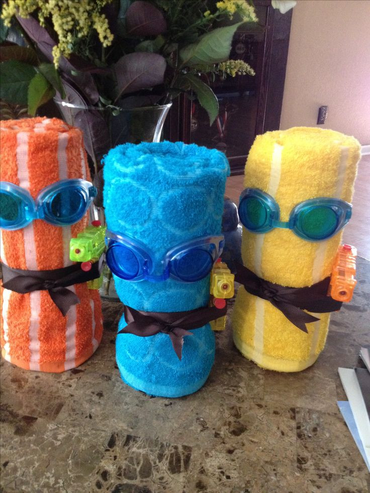 Pool Party Gifts Ideas
 Pool party t ideas "towel minions" Evan