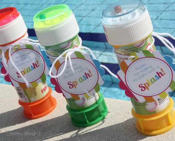 Pool Party Gifts Ideas
 INSTANT DOWNLOAD Pool Party Favor Tags Birthday Printables