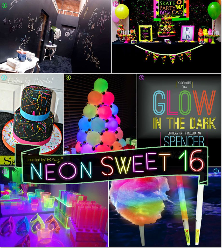 Pool Party Ideas For 16Th Birthday
 Neon Glow in the Dark Sweet 16 Party Theme Ideas