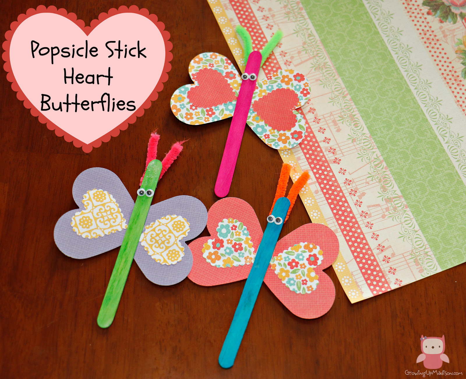 Popsicle Stick Crafts For Kids
 Popsicle Stick Heart Butterflies An Easy Valentine s Day