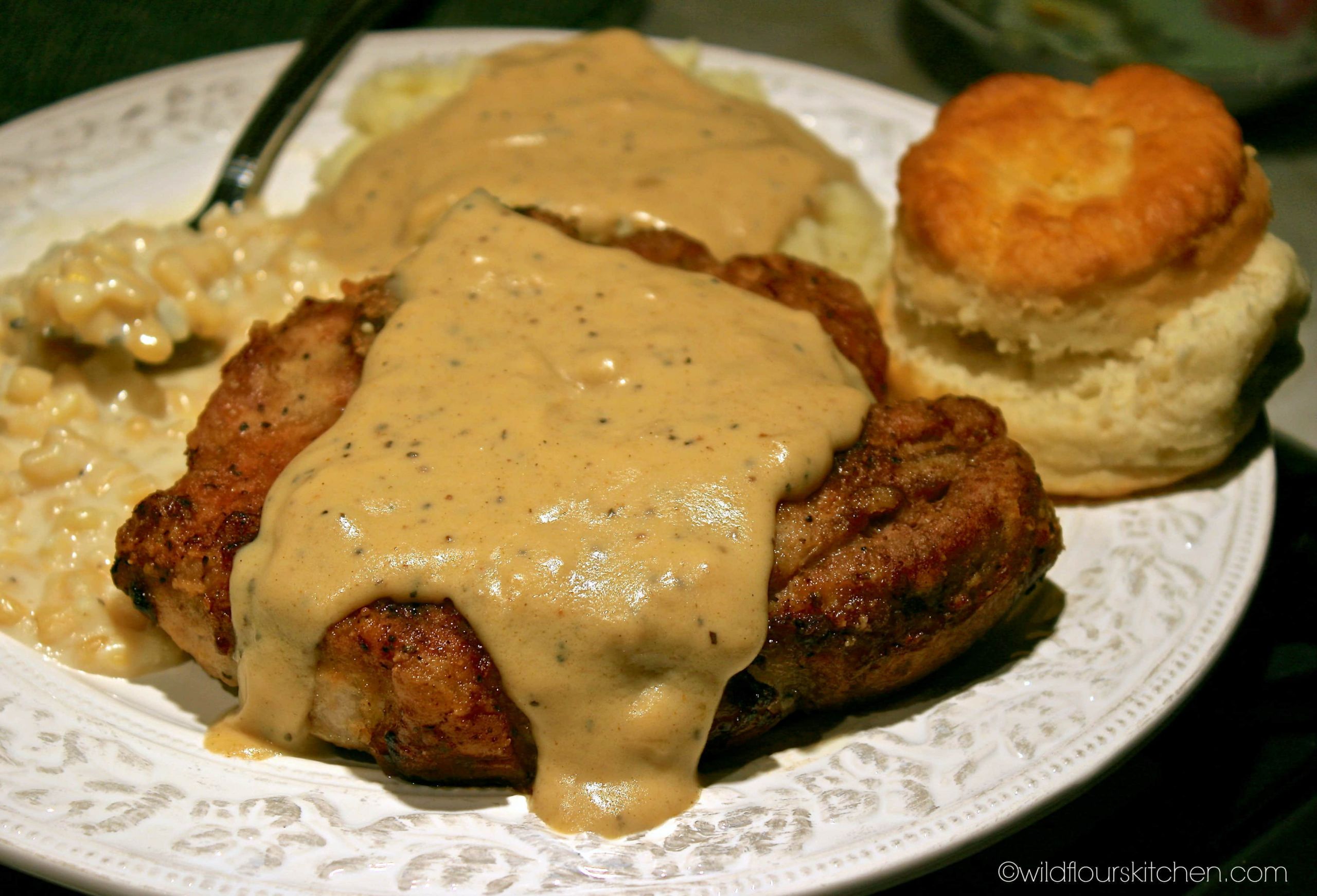 Pork Cutlets With Gravy
 Southern Fried Pork Chops with Country Gravy Wildflour s