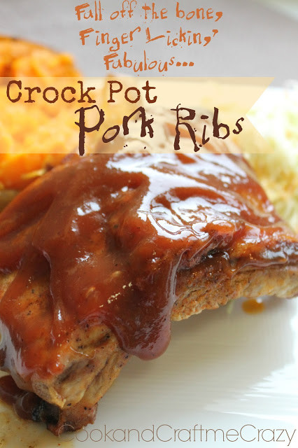 Pork Ribs In Crockpot
 Cook and Craft Me Crazy Crock Pot Pork Ribs