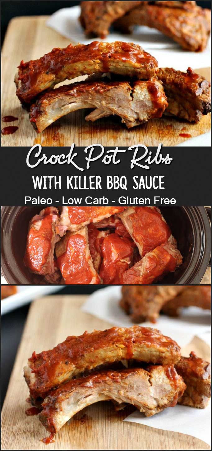 Pork Ribs In Crockpot
 Crock Pot Pork Ribs With Killer Barbecue Sauce