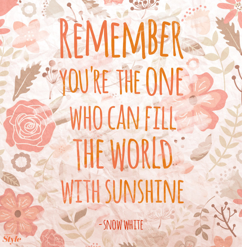 Positive Disney Quotes
 Weekly Affirmation With a Smile and a Song