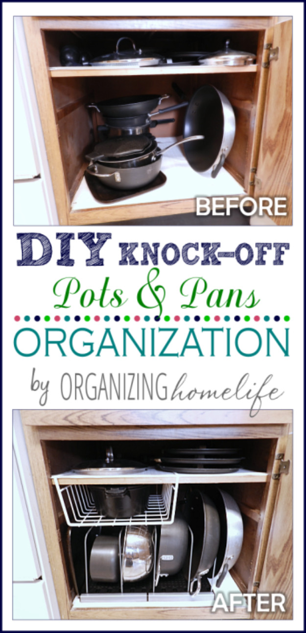 Pot Organizer DIY
 15 Fantastic DIY Organizing Ideas To Make Use In The