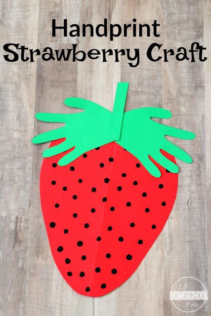 Preschool Art And Crafts Ideas
 Handprint Strawberry Craft