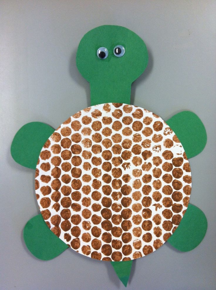 Preschool Art And Crafts Ideas
 Bubble wrap painting turtle shell Turtle preschool art