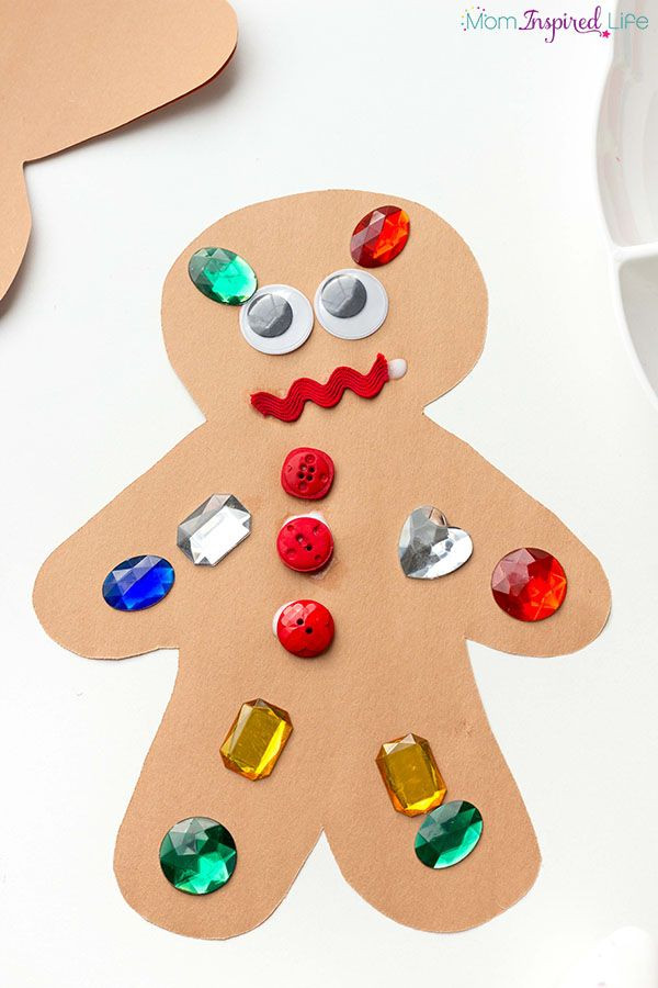 Preschool Arts And Craft
 Decorate a Gingerbread Man Art Activity for Kids