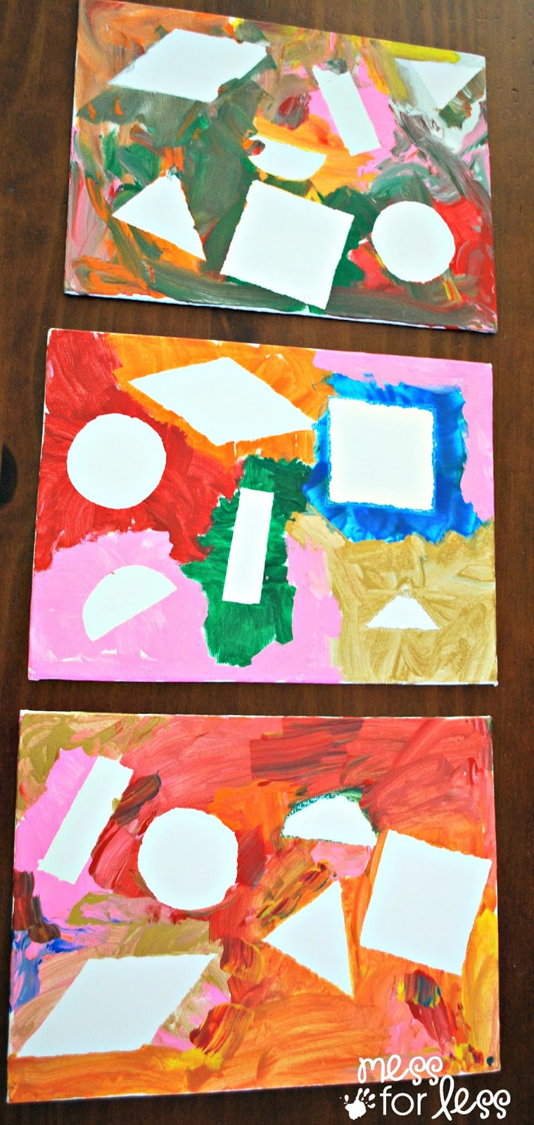 Preschool Artwork Ideas
 Contact Paper Shape Art Mess for Less