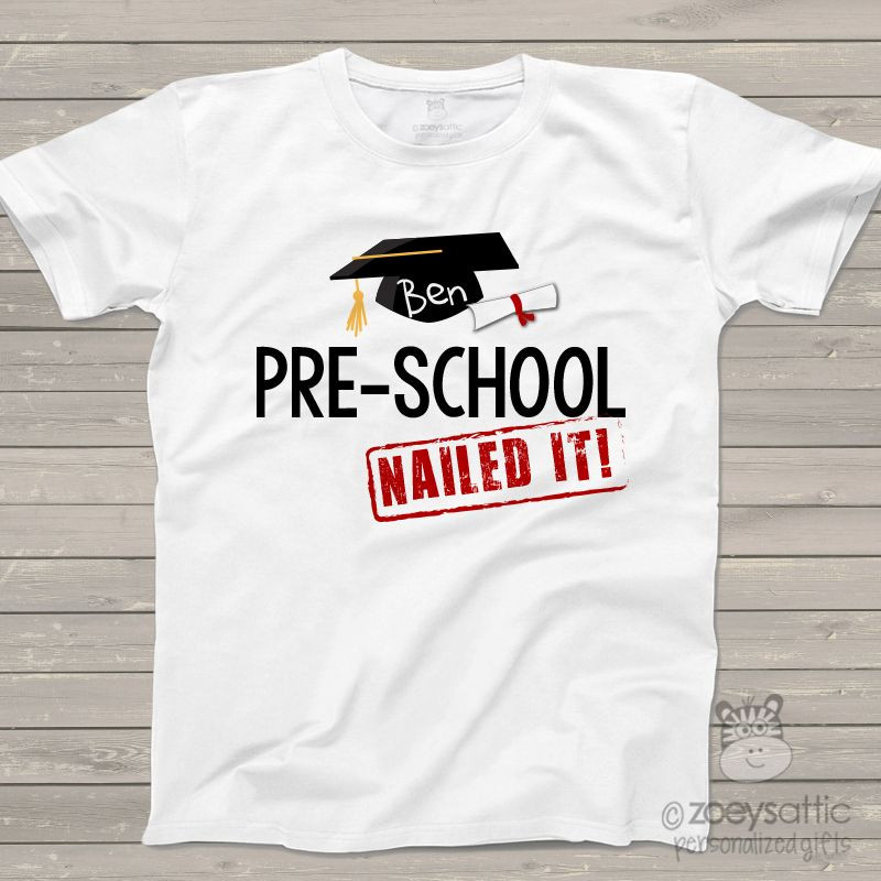 Preschool Shirt Ideas
 Pre school graduation shirt graduation cap and diploma