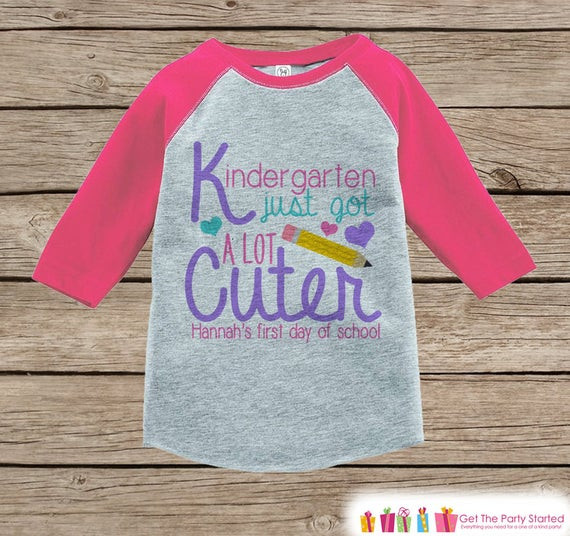 Preschool Shirt Ideas
 Girls First Day of School Shirt 1st Day of Kindergarten