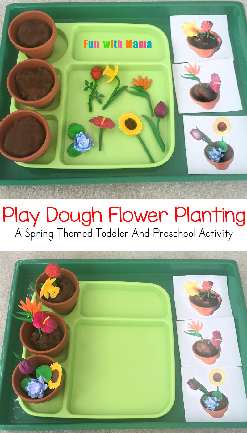 Preschool Spring Art Activities
 Preschool Spring Flower Planting Play Dough Activity Fun