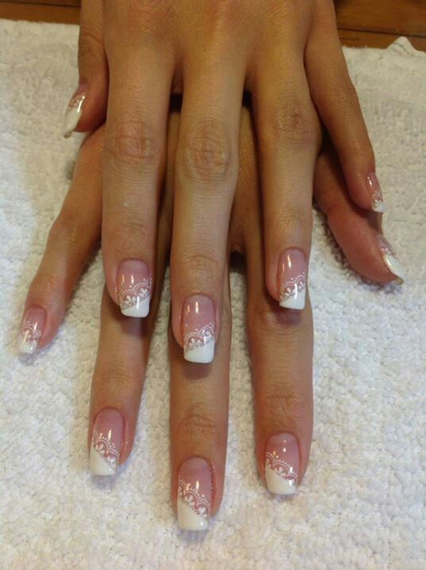 Pretty French Nails
 Top 55 Beautiful White Acrylic Nails