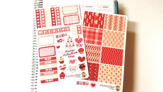 Pretty Nails Parsippany
 Valentine February Pink & Red Theme Planner Stickers