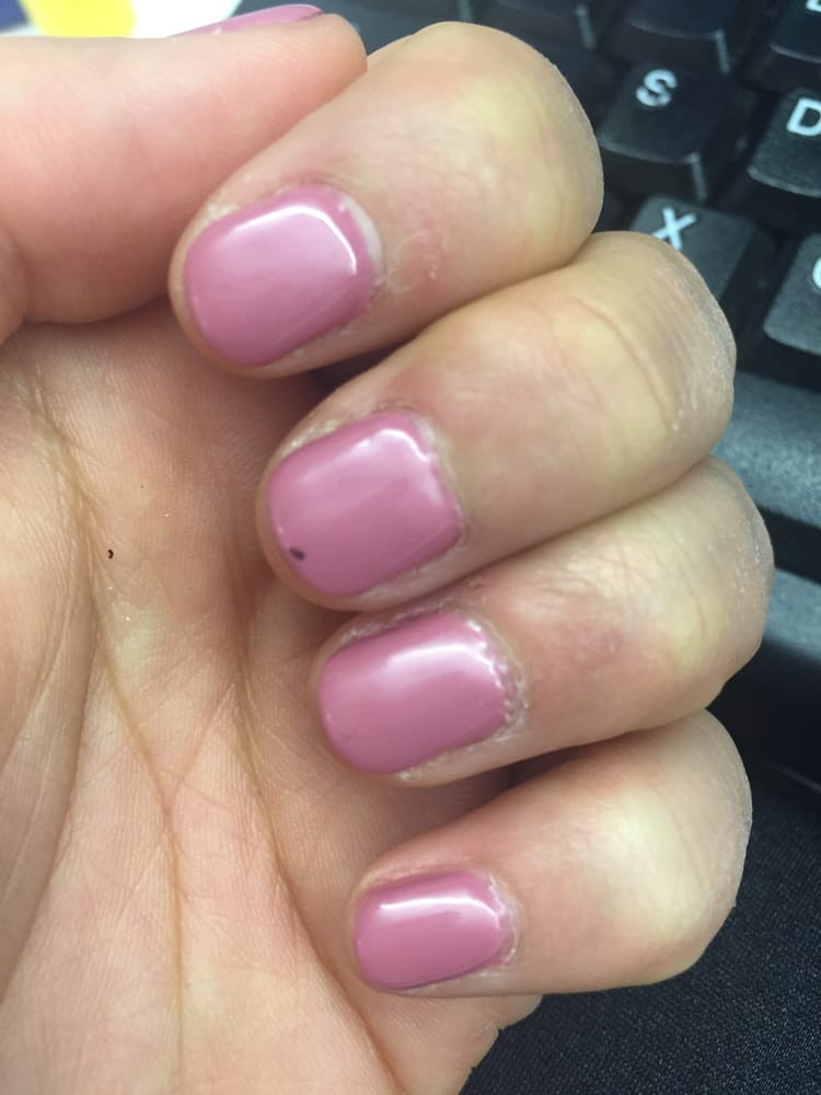Pretty Nails Parsippany
 Less than 24 hour later Already peeling Yelp