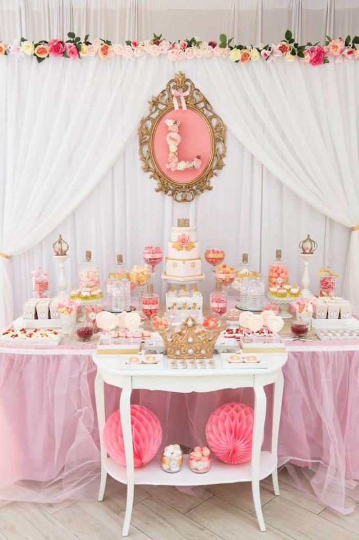 Princess Birthday Party
 Kara s Party Ideas Pink & Gold Princess Birthday Party