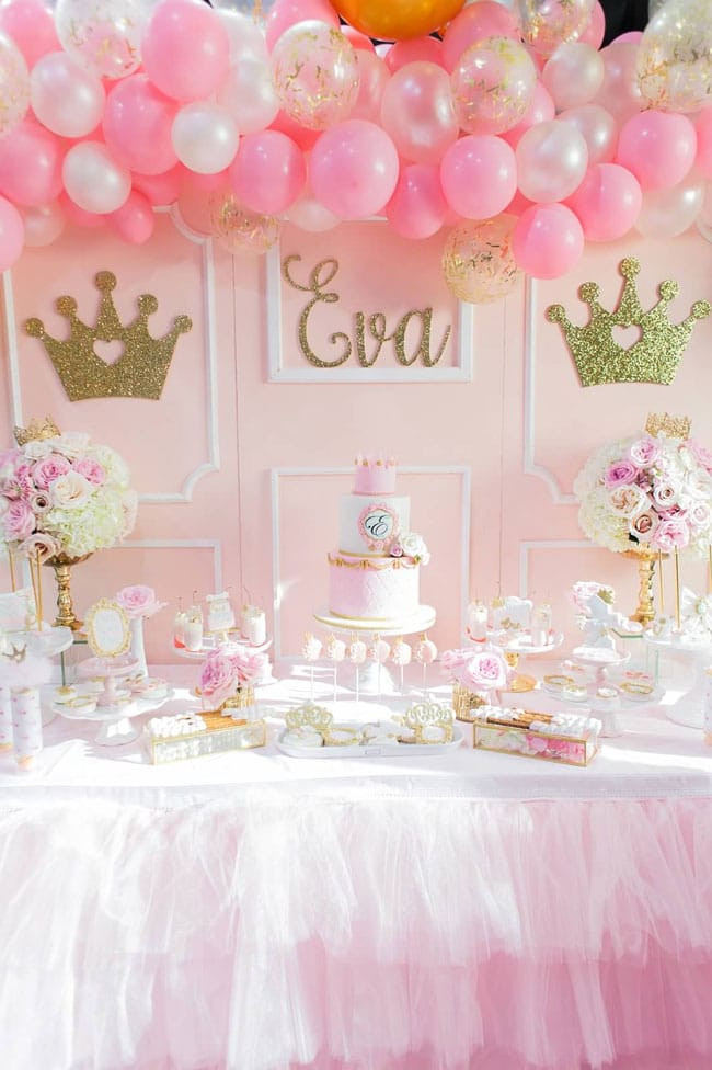 Princess Birthday Party
 Pink and Gold Princess Birthday Party Pretty My Party