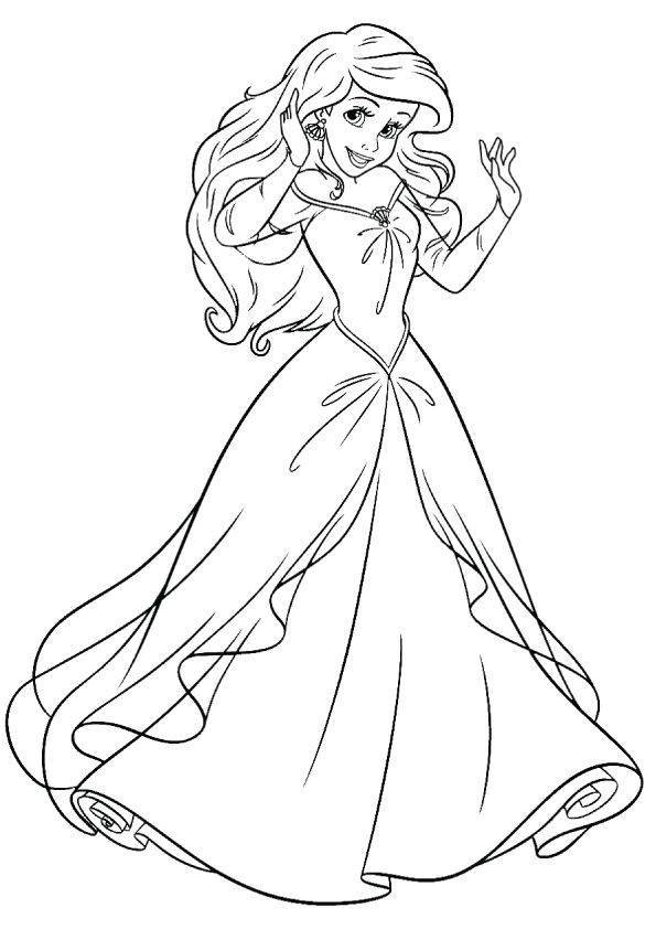 Princess Coloring Sheets For Girls
 Top 25 Disney Princess Coloring Pages For Your Little Girl