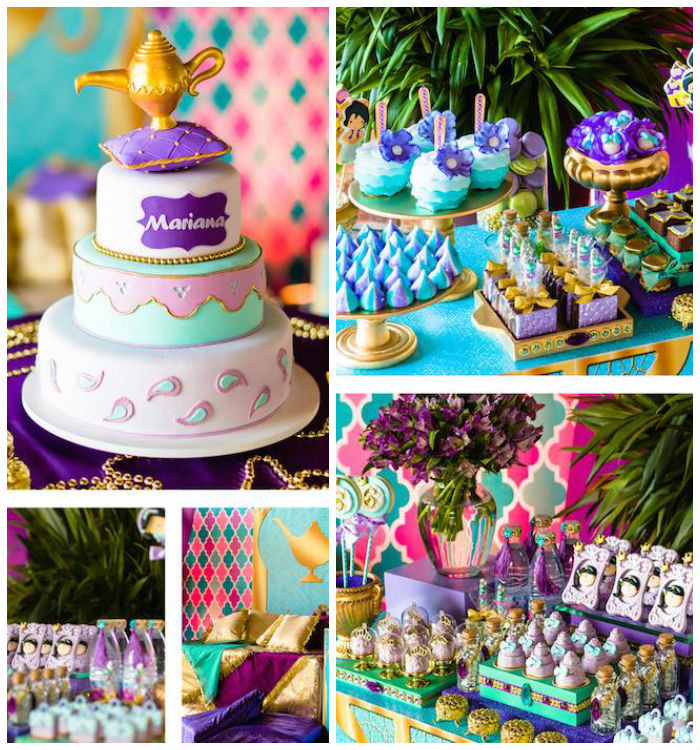 Princess Jasmine Birthday Party Decorations
 Kara s Party Ideas Princess Jasmine Birthday Party via