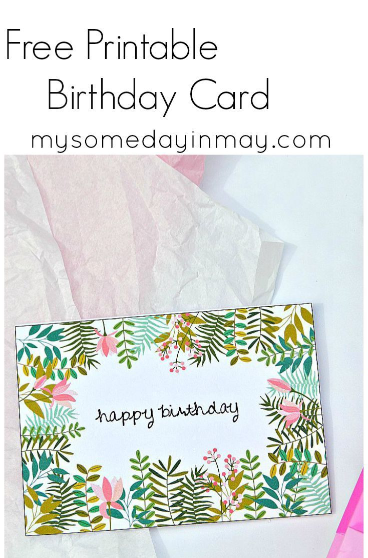 Print Birthday Card Free
 Free Birthday Card Birthday Ideas