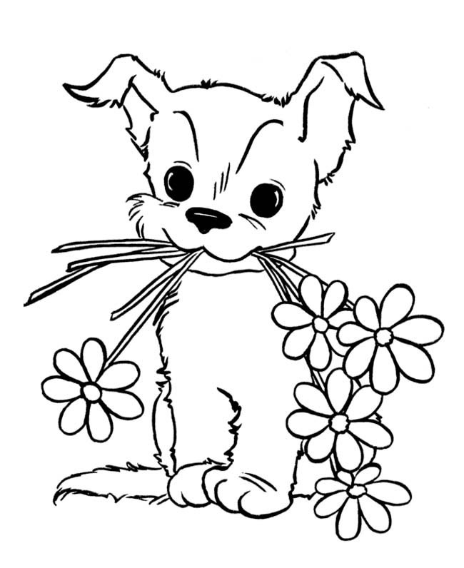 Printable Animal Coloring Pages For Kids
 Cute Puppy Coloring Pages For Kids – Free Printable