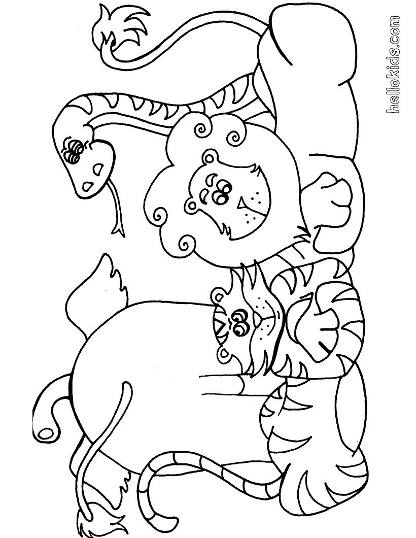 Printable Animal Coloring Pages For Kids
 Wild animal coloring pages Hellokids