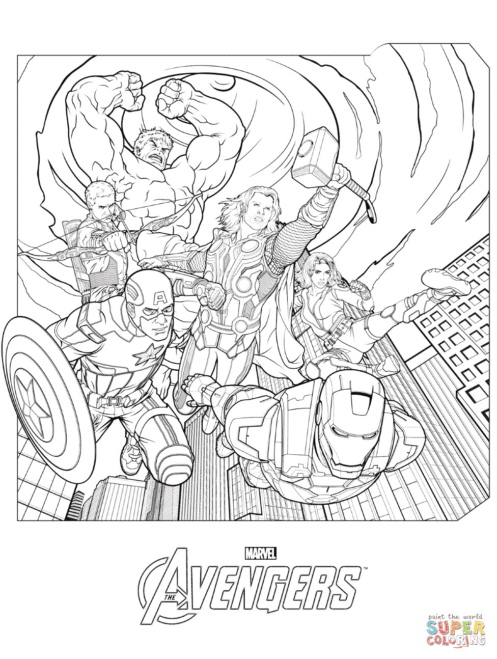 Printable Avengers Coloring Pages
 Marvel Avengers coloring page