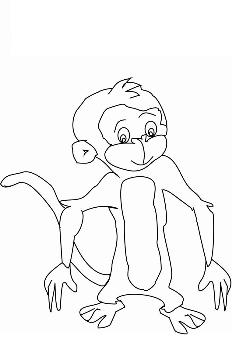 Printable Coloring Book For Kids
 Free Printable Monkey Coloring Pages For Kids