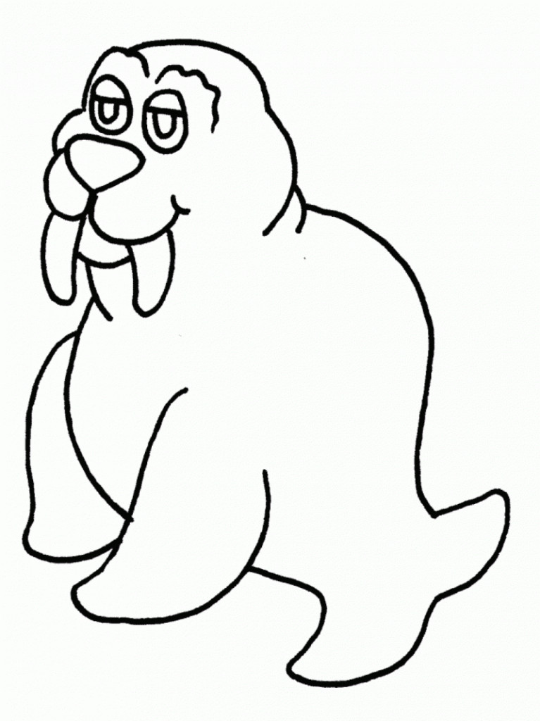 Printable Coloring Book For Kids
 Free Printable Walrus Coloring Pages For Kids