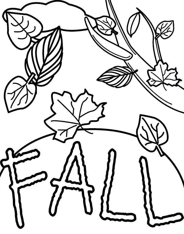 Printable Coloring Pages Fall
 Thanksgiving Coloring Pages Fall Coloring Pages Fallen