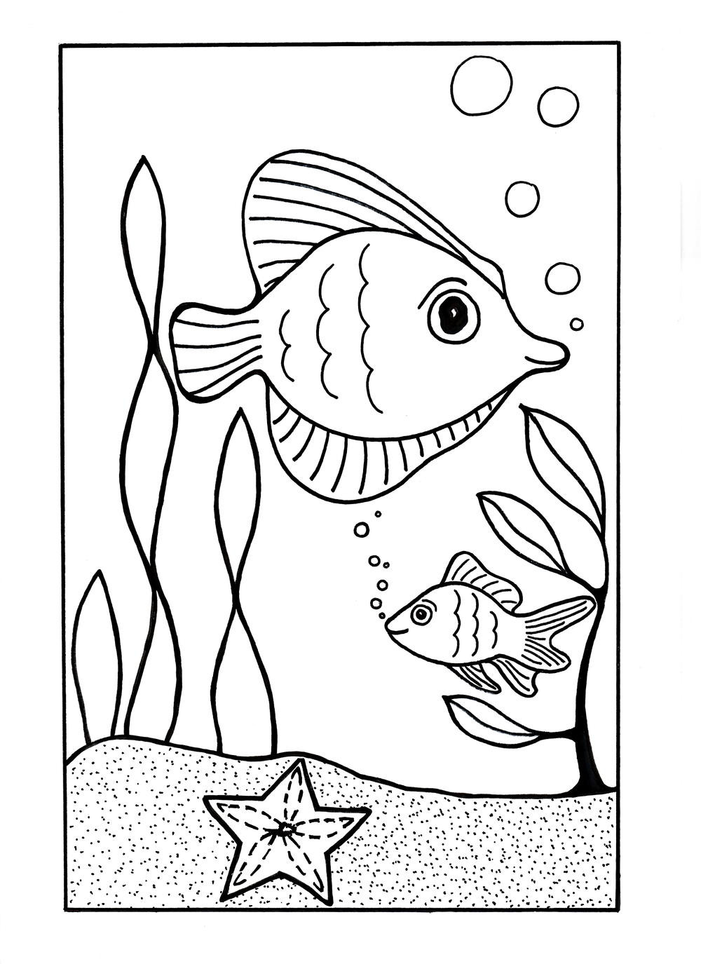 Printable Coloring Pages For Kids
 Under the Sea Coloring Page