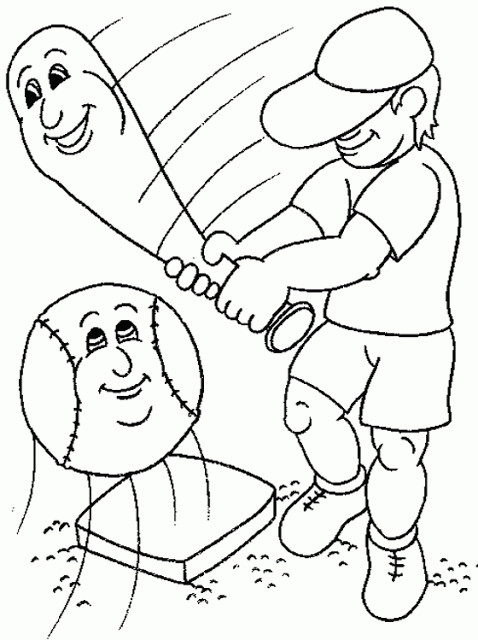 Printable Coloring Pages For Toddlers Free
 Kids Page Baseball Coloring Pages