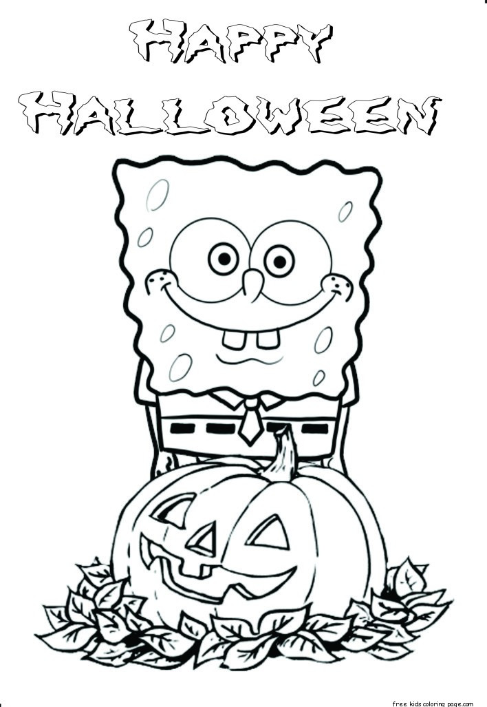 Printable Coloring Pages For Toddlers Free
 Printable halloween spongebob coloring pagesFree Printable