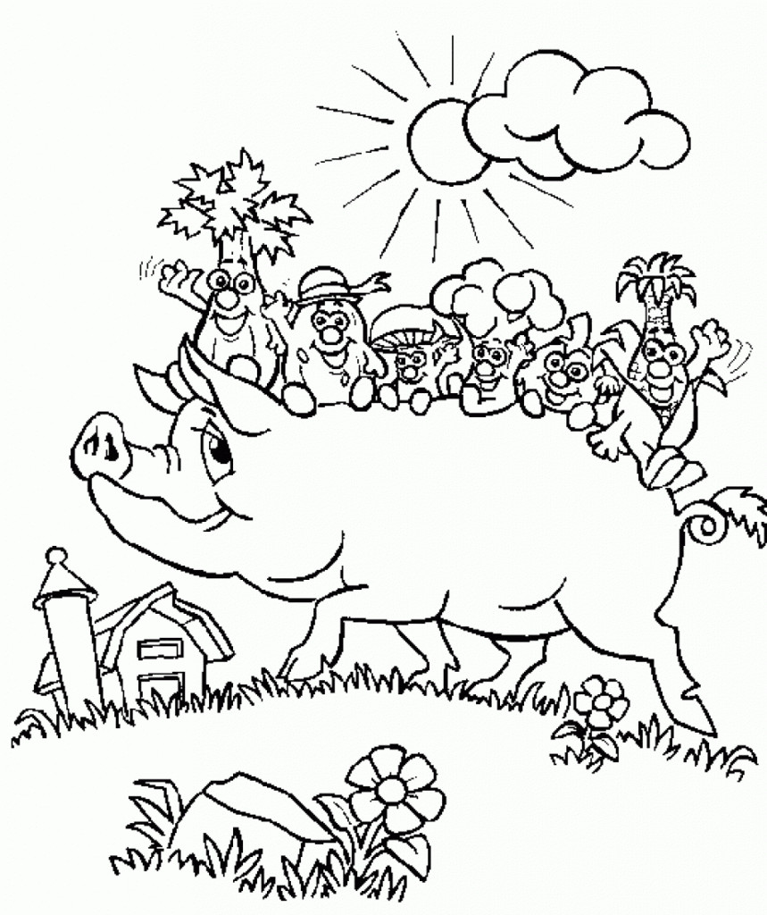 Printable Coloring Pages For Toddlers Free
 Free Printable Pig Coloring Pages For Kids
