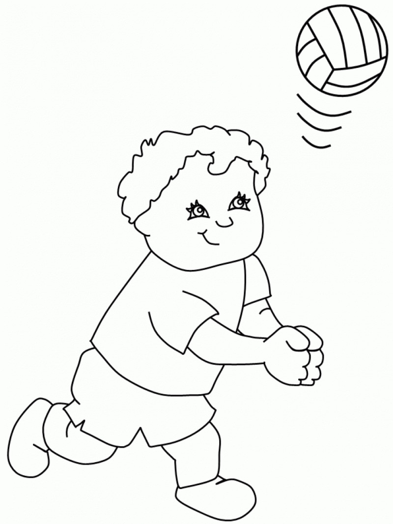 Printable Coloring Pages For Toddlers Free
 Free Printable Volleyball Coloring Pages For Kids