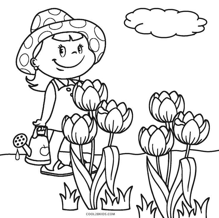 Printable Flower Coloring Pages For Kids
 Free Printable Flower Coloring Pages For Kids