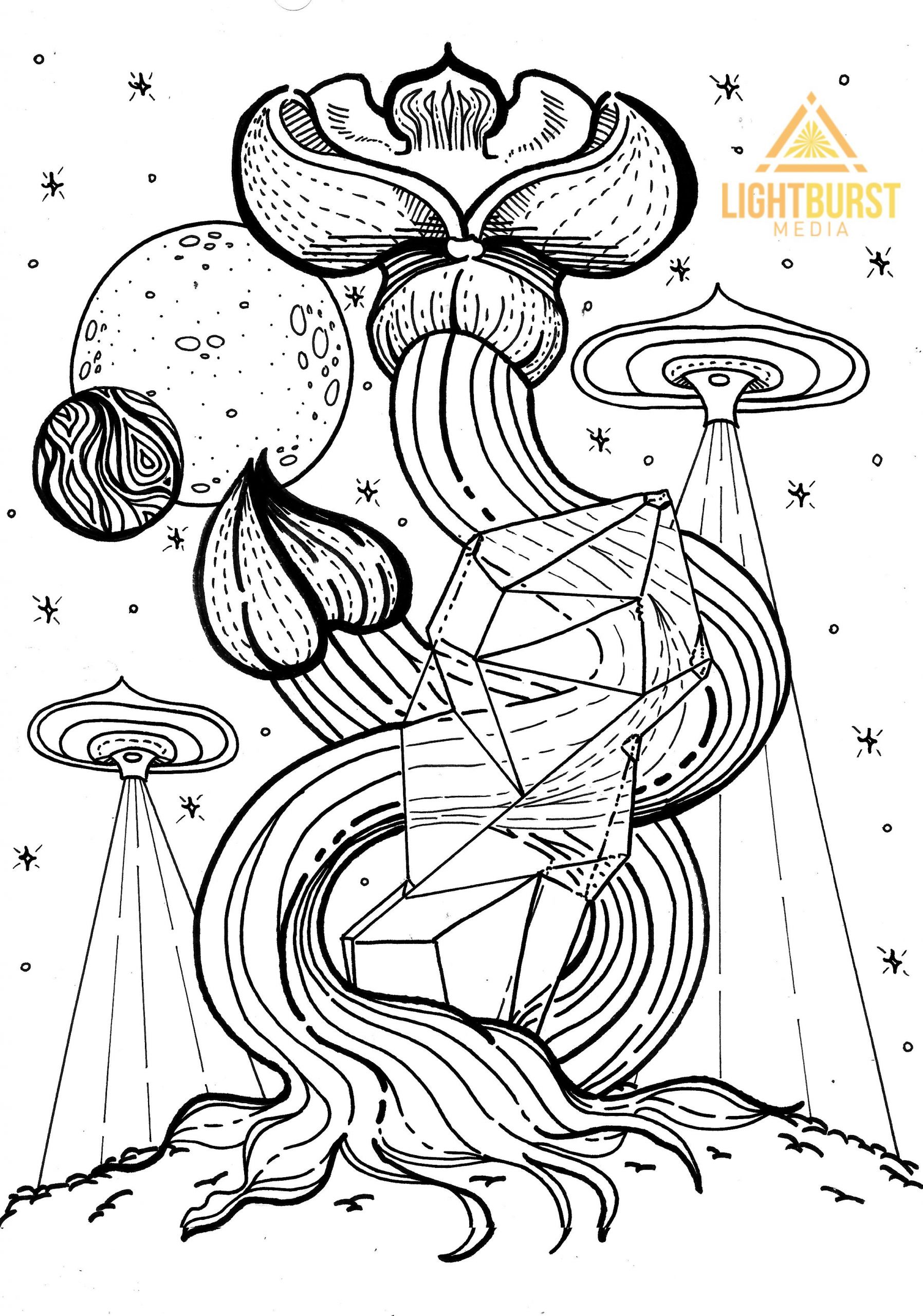 Printable Free Coloring Pages For Adults
 Free Coloring Page from Space Dreams Sci Fi Adult