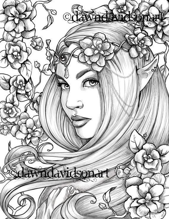Printable Free Coloring Pages For Adults
 Freckles the Fairy Coloring Page Printable Colouring