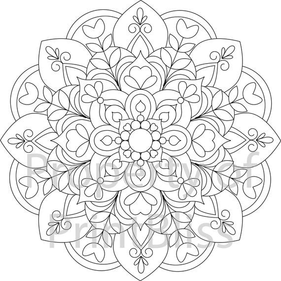 Printable Mandala Coloring Pages
 19 Flower Mandala printable coloring page