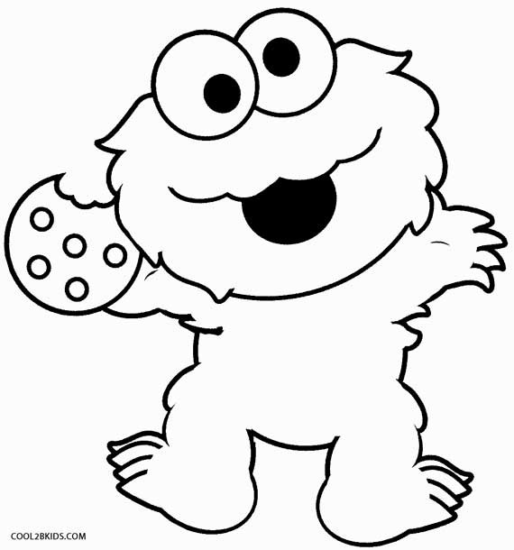 Printable Monster Coloring Pages
 Printable Cookie Monster Coloring Pages For Kids