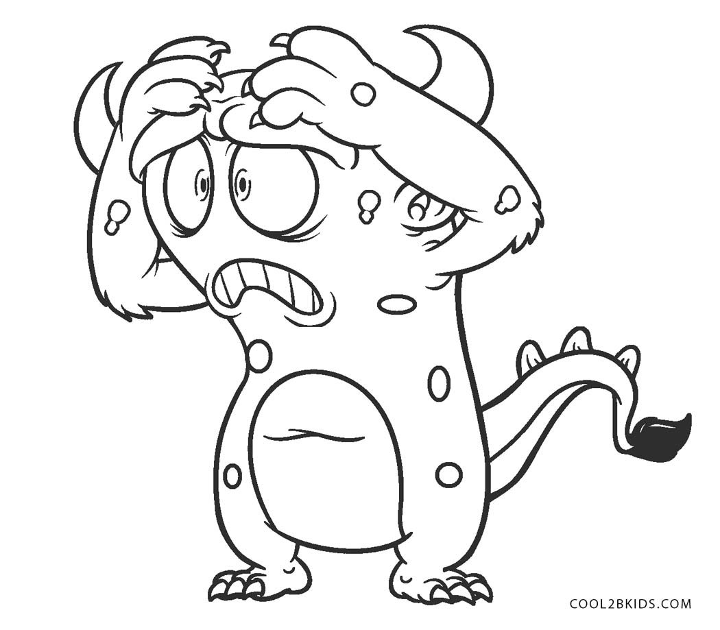 Printable Monster Coloring Pages
 Free Printable Monster Coloring Pages For Kids