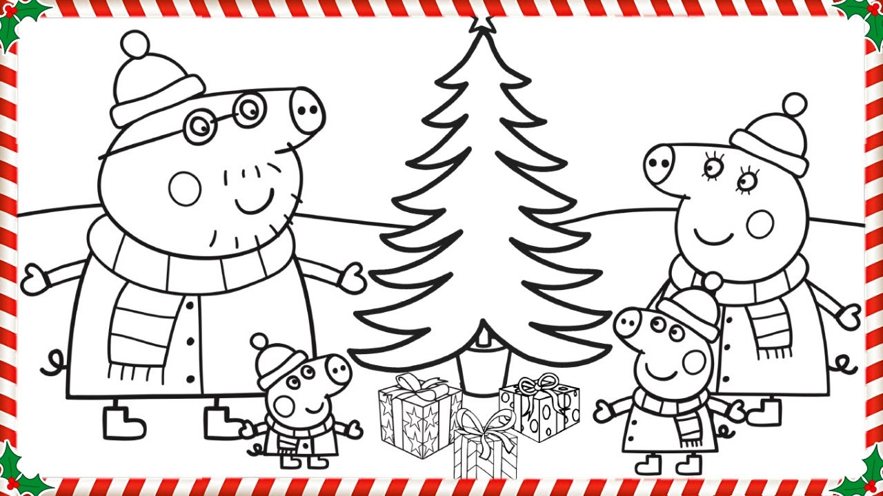 Printable Peppa Pig Coloring Pages
 Peppa Pig Christmas Coloring Book Pages Kids Fun Art