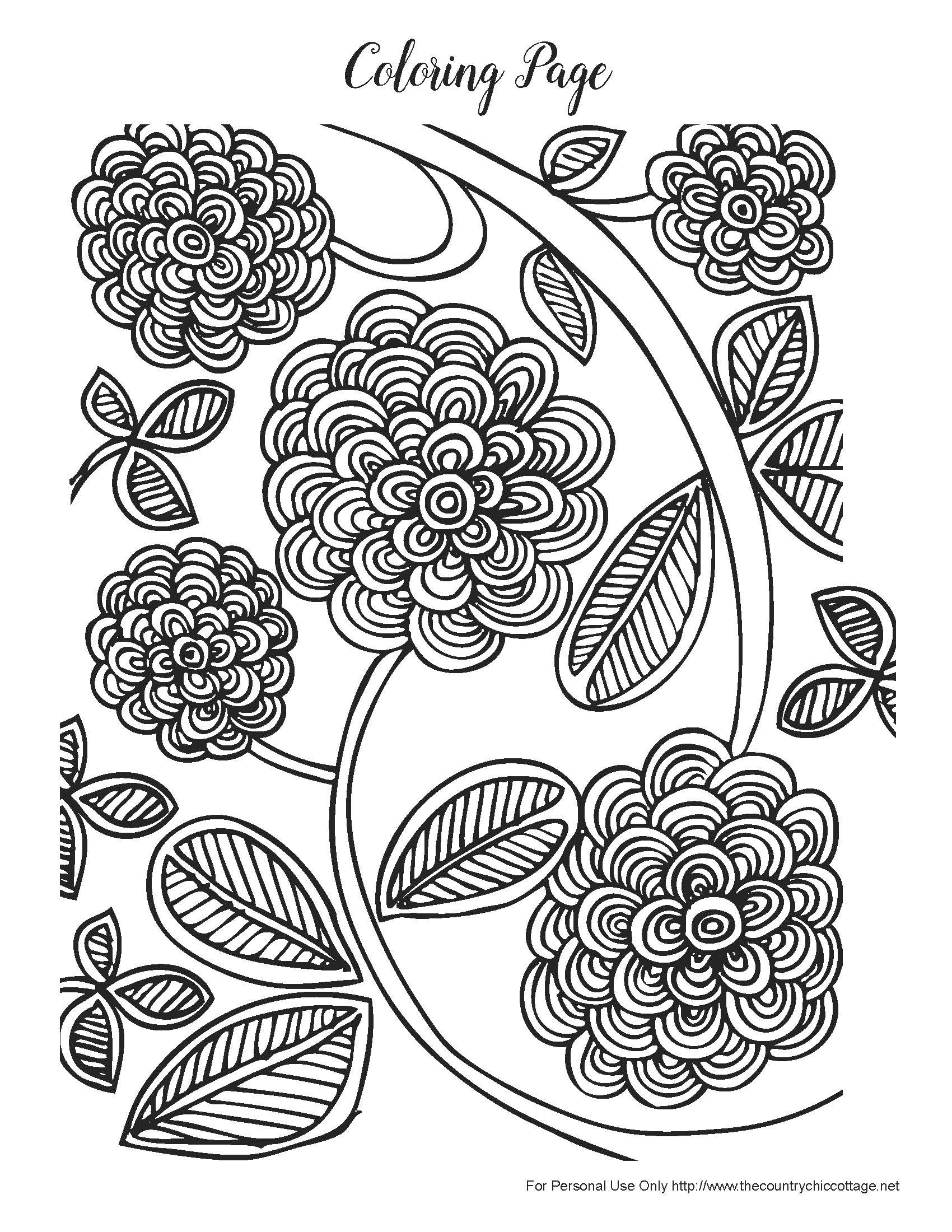 Printable Spring Coloring Pages
 Free Spring Coloring Pages for Adults The Country Chic