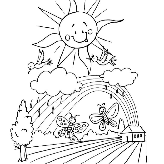 Printable Spring Coloring Pages
 Free Printable Spring Coloring Sheets for Kids