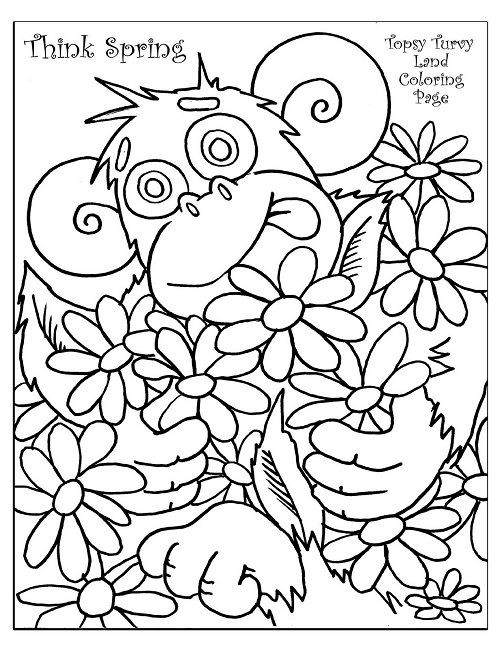 Printable Spring Coloring Pages
 spring coloring pages for first grade