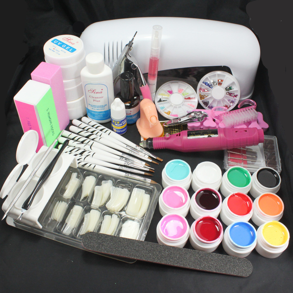 Pro Nail Art
 Pro Nail Art 9W UV Gel Lamp Brush Nail Art Tips Kits Tool
