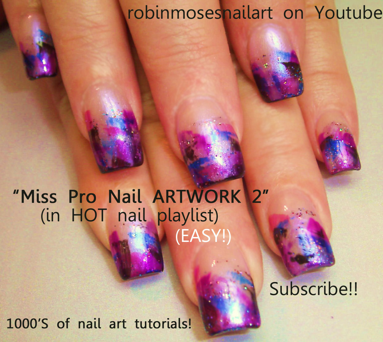 Professional Nail Designs
 Robin Moses Nail Art how to paint a lady how to paint a