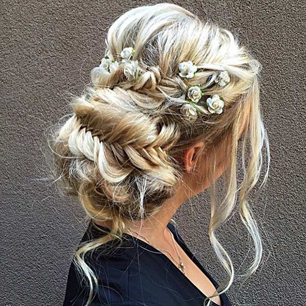 Prom Hairstyles With Flowers
 35 Gorgeous Updos for Bridesmaids Page 3 of 3
